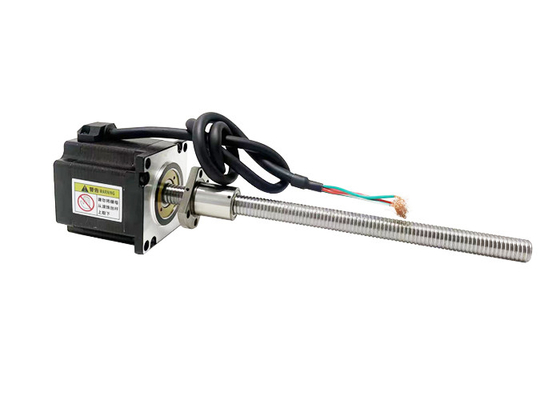 Nema 23 57mm Hibrit Top vida Stepper Motor 1.8° Step Angle 4 Tıbbi teşhis ekipmanları için kurşun teller