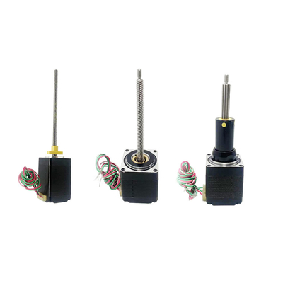 Nema 11 (28 mm) hibrit kademeli motor, iki kutuplu, 4 uçlu, ACME vidalı mil, düşük gürültü, uzun ömür, yüksek performans.